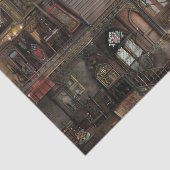 Victoriaans Gotisch Haunted Dollshouse met Dolls i Tissuepapier (Detail)