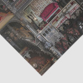 Victoriaans Gotisch Haunted Dollshouse met Dolls i Tissuepapier (Detail)