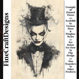  Victoriaans Gotisch Karakter BC1 Decoupage Tissuepapier