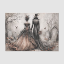 Victoriaans gotisch koppel decoupage