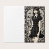Victoriaans Gotisch LBD Klein Zwart Jurk Blank Kaart (Buitenkant ongevouwen)