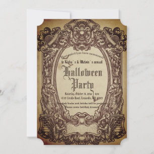  Victoriaans gotisch Lijst Bloody Halloween Kaart