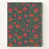 Victoriaans Gotisch Perfect Rood Fuchsia Rozen Rec Notitieboek (Achterkant)