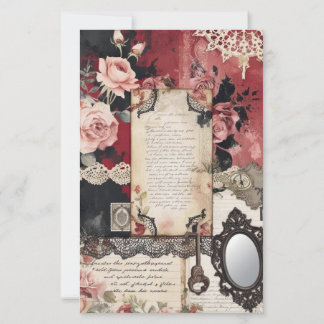 Victoriaans gotisch plakboek papier