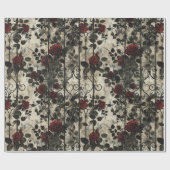 Victoriaans gotisch tuinpatroon cadeaupapier (Vlak)