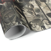 Victoriaans gotisch tuinpatroon cadeaupapier (Rol Hoek)