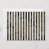 Victoriaans gotisch zwart streep Vrijgezellenfeest Kaart (Achterkant)