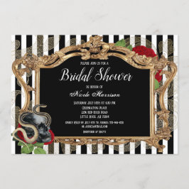 Victoriaans gotisch zwart streep Vrijgezellenfeest Kaart