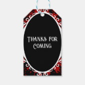 Victoriaans Gotische Bloedspatten Vampier Bruiloft Cadeaulabel (Voorkant)