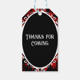 Victoriaans Gotische Bloedspatten Vampier Bruiloft Cadeaulabel