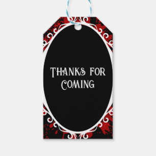 Victoriaans Gotische Bloedspatten Vampier Bruiloft Cadeaulabel