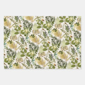 Victoriaans Gotische Botanische Plantaardige Bosgl Inpakpapier Vel (Voorkant 2)