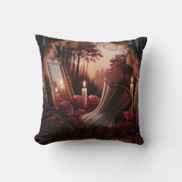 Victoriaans gotische boudoir korset spiegel rode r kussen