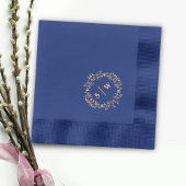 Victoriaans Gotische bruiloft Monogram Goud Folie Servetten