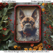 Victoriaans Gotische Bulldog Dog Vampire BV8 Decou Tissuepapier