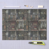 Victoriaans Gotische Dollshouse Dark Academia Tissuepapier (Craft)