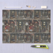 Victoriaans Gotische Dollshouse Dark Academia Tissuepapier (Craft)