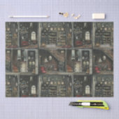 Victoriaans Gotische Dollshouse Dark Academia Tissuepapier (Craft)