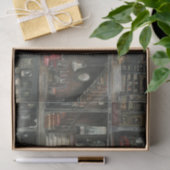 Victoriaans Gotische Dollshouse Dark Academia Tissuepapier (Geschenk)