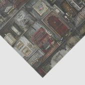 Victoriaans Gotische Dollshouse Dark Academia Tissuepapier (Detail)