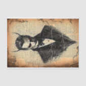 Victoriaans Gotische Duivel met Rode Ogen BB5 Deco Tissuepapier (Voorkant)