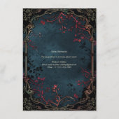 Victoriaans Gotische Elegantie Bruiloft Behuizing Informatiekaartje (Achterkant)