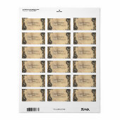 Victoriaans Gotische Elegantie Bruiloft Etiket (Full Sheet)