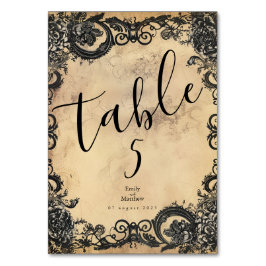 Victoriaans Gotische Elegantie Bruiloft Kaart