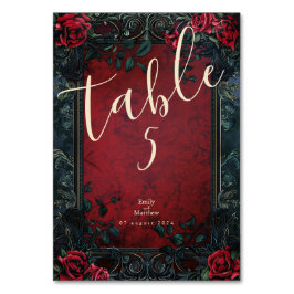 Victoriaans Gotische Elegantie Bruiloft Kaart