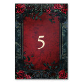 Victoriaans Gotische Elegantie Bruiloft Kaart (Achterkant)