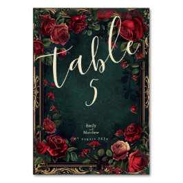 Victoriaans Gotische Elegantie Bruiloft Kaart