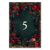 Victoriaans Gotische Elegantie Bruiloft Kaart (Achterkant)