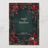 Victoriaans Gotische Elegantie Bruiloft Menu (Achterkant)