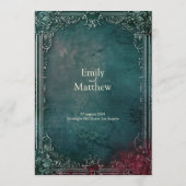 Victoriaans Gotische Elegantie Bruiloft Menu (Achterkant)