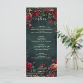 Victoriaans Gotische Elegantie Bruiloft Menu (Staand voorkant)