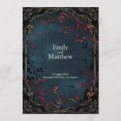 Victoriaans Gotische Elegantie Bruiloft Menu (Achterkant)