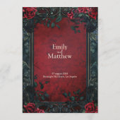 Victoriaans Gotische Elegantie Bruiloft Menu (Achterkant)