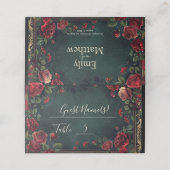 Victoriaans Gotische Elegantie Bruiloft Plaatskaartje (Buitenkant ongevouwen)