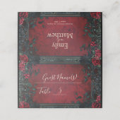 Victoriaans Gotische Elegantie Bruiloft Plaatskaartje (Buitenkant ongevouwen)