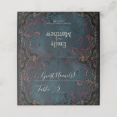 Victoriaans Gotische Elegantie Bruiloft Plaatskaartje (Buitenkant ongevouwen)