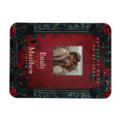 Victoriaans Gotische Elegantie Bruiloft Save The D Magneet (Horizontaal)