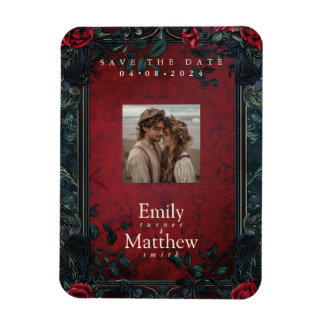 Victoriaans Gotische Elegantie Bruiloft Save The D Magneet