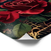 Victoriaans Gotische Elegantie Bruiloft Zittinggra Perfect Poster (Hoek)