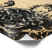 Victoriaans Gotische Elegantie Bruiloft Zittinggra Perfect Poster (Hoek)