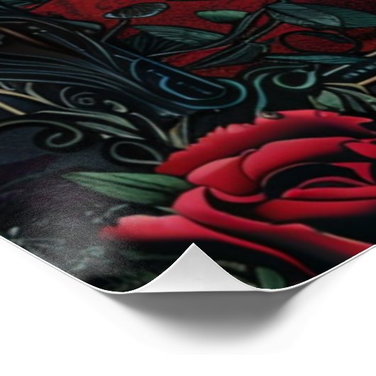 Victoriaans Gotische Elegantie Bruiloft Zittinggra Perfect Poster (Hoek)