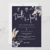 Victoriaans Gotische Gothic Bruiloft Kaart (Voorkant)