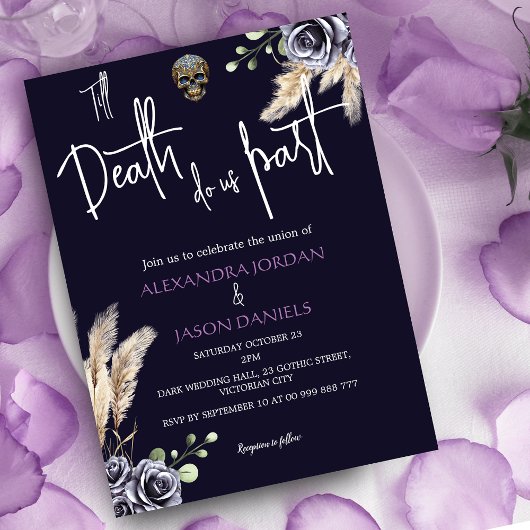 Victoriaans Gotische Gothic Bruiloft Kaart