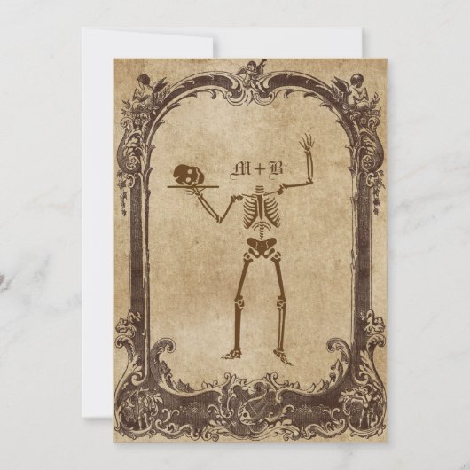  Victoriaans Gotische Halloween Party Kaart (Achterkant)