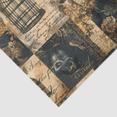 Victoriaans gotische Halloween patchwork Tissuepapier (Detail)