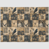 Victoriaans gotische Halloween patchwork Tissuepapier (Voorkant)